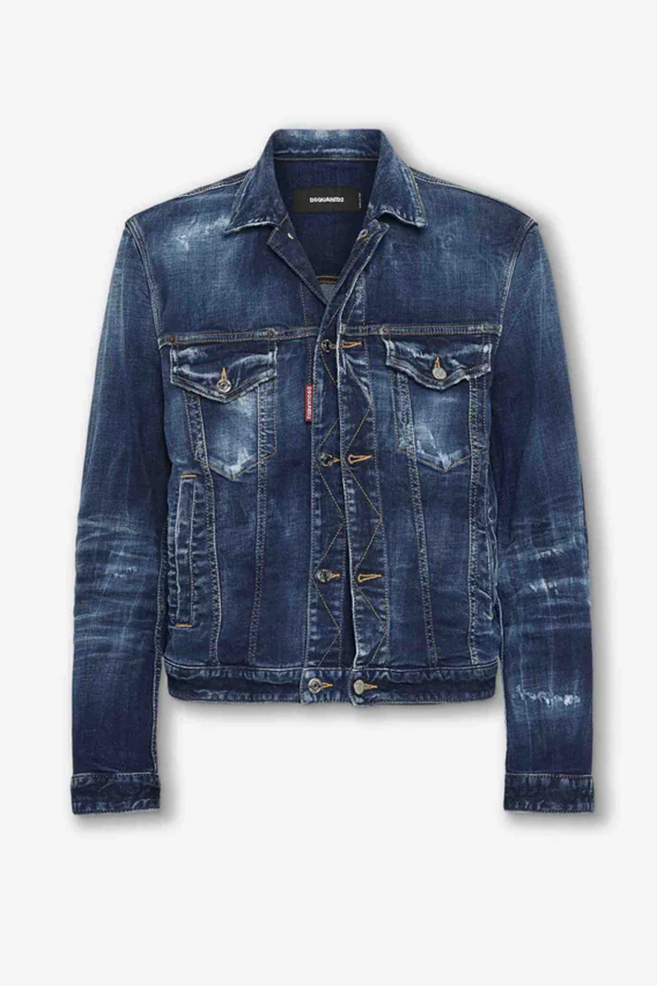 Veste en jean double face bleu foncé