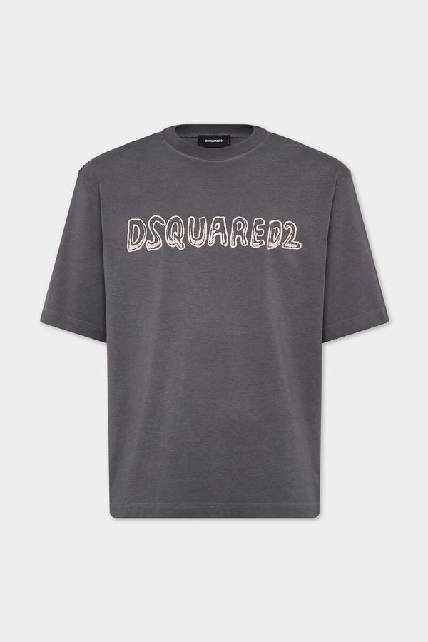 BEST FADE LOOSE FIT CARTOON LOGO T-SHIRT