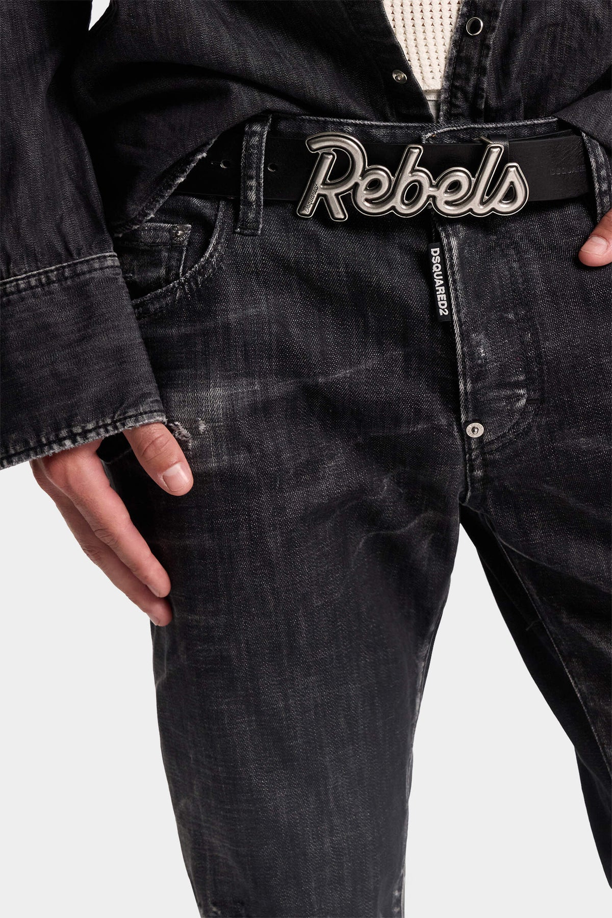 Jean Skater délavage noir