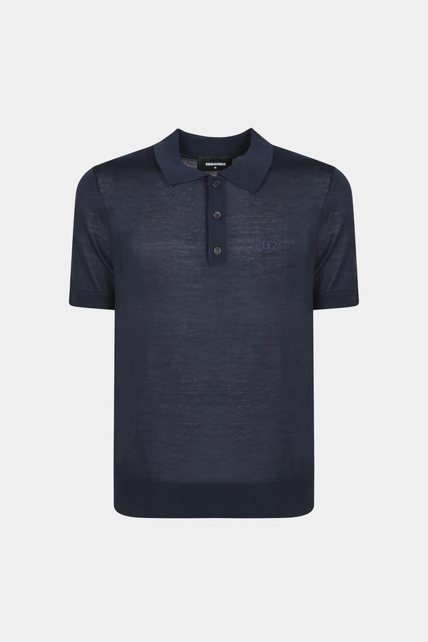 Blue Cotton Polo