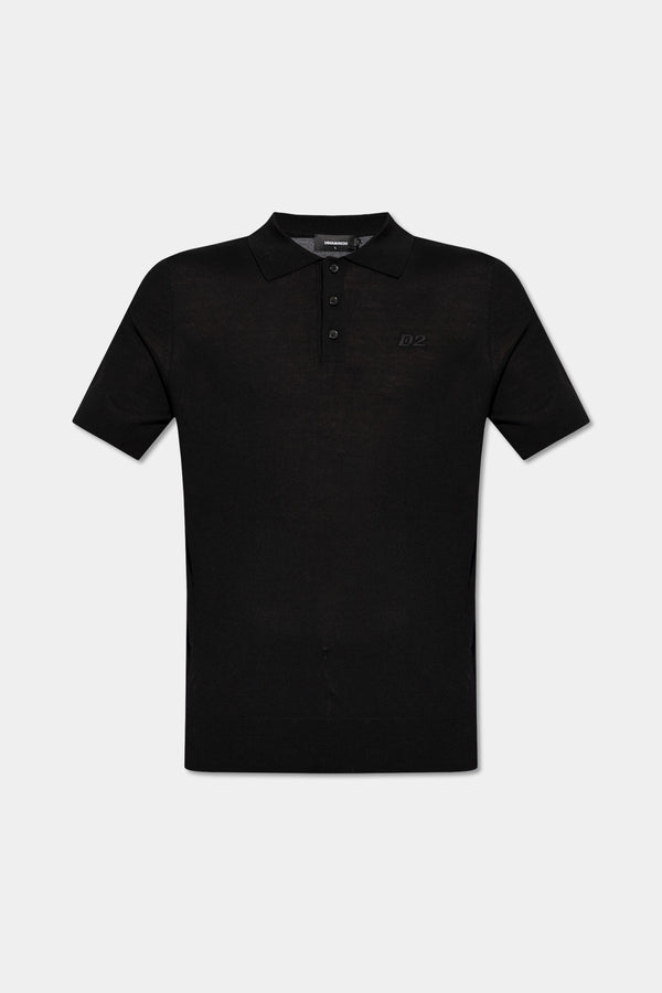 Black Cotton Polo