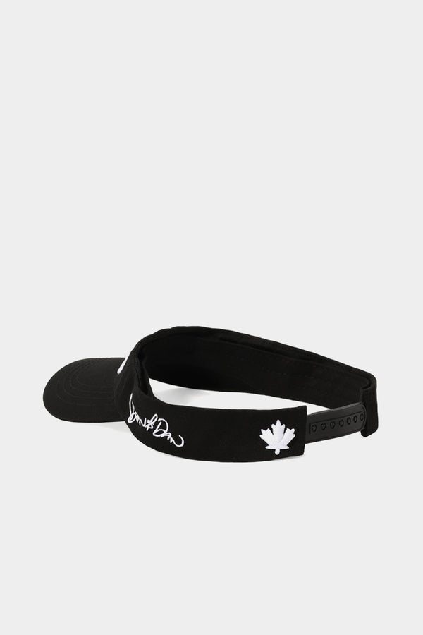 Embroidered-logo cotton visor