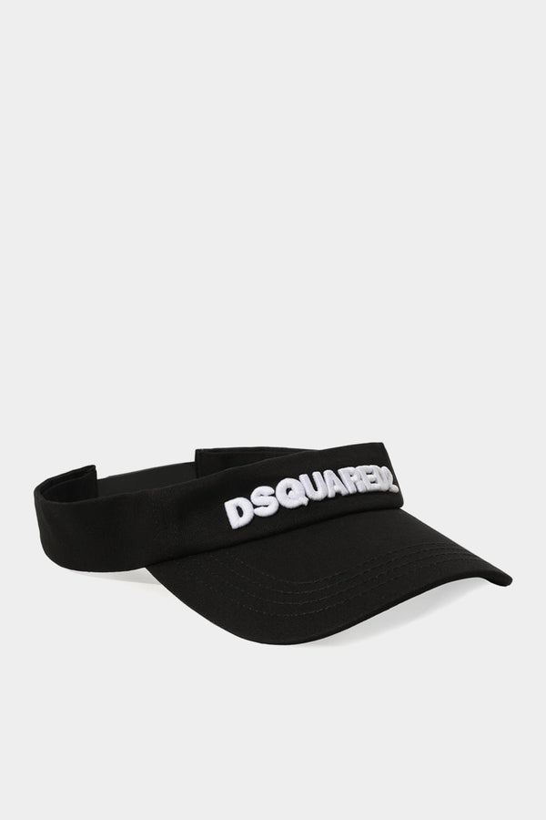 Embroidered-logo cotton visor