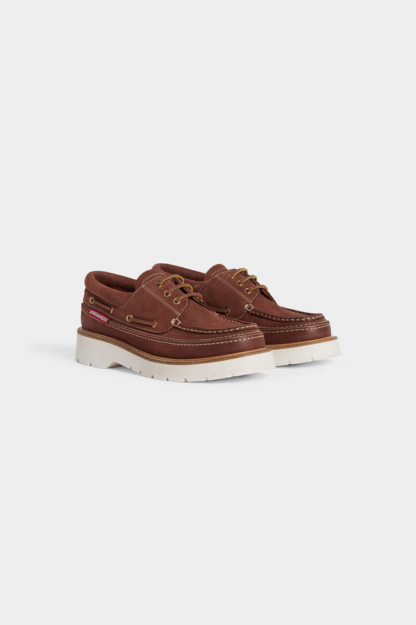 Leather boat shoes
