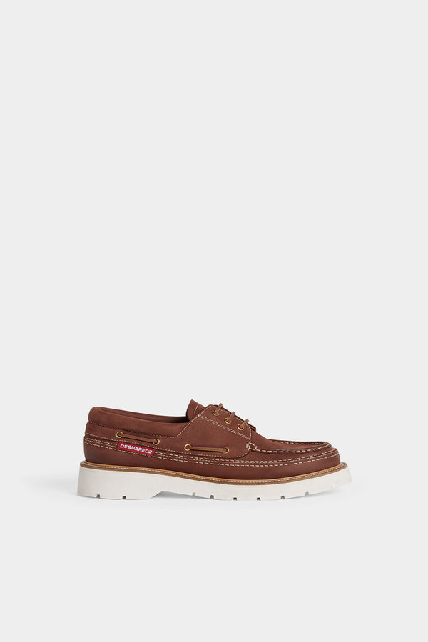 Leather boat shoes