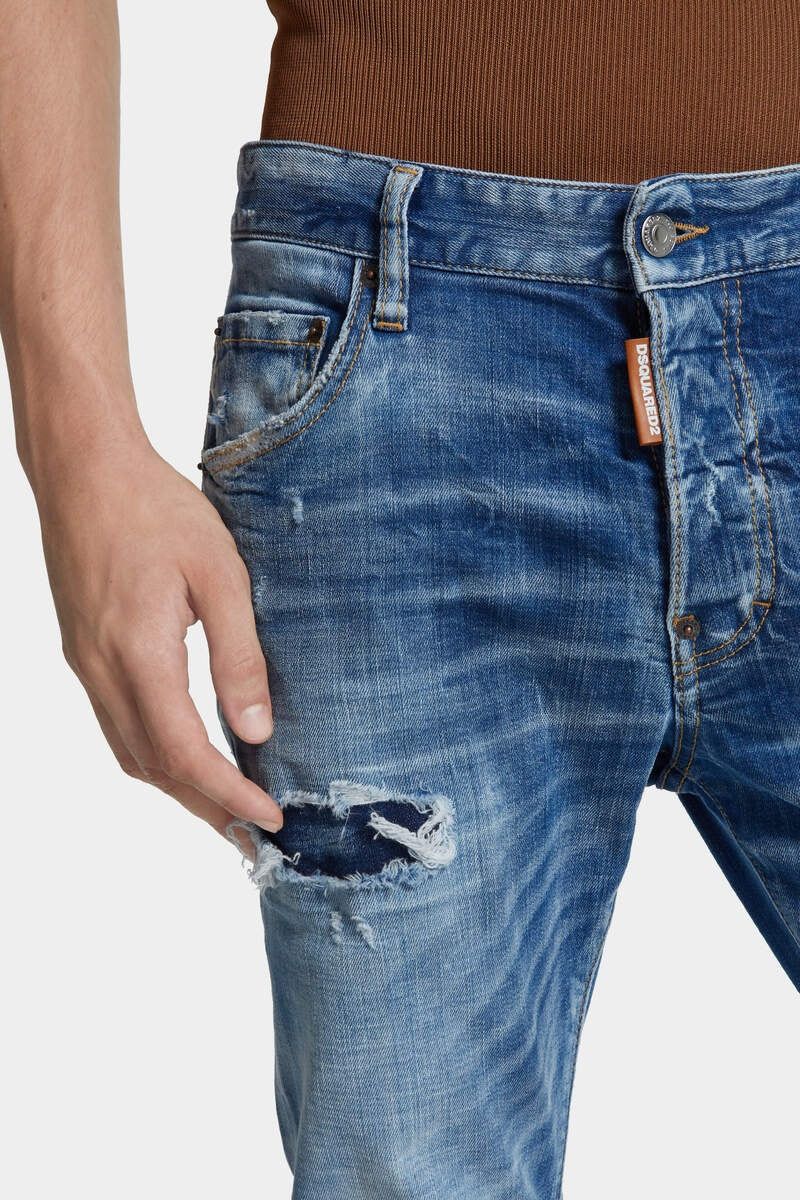 Medium Small Hole Wash Skater Jeans