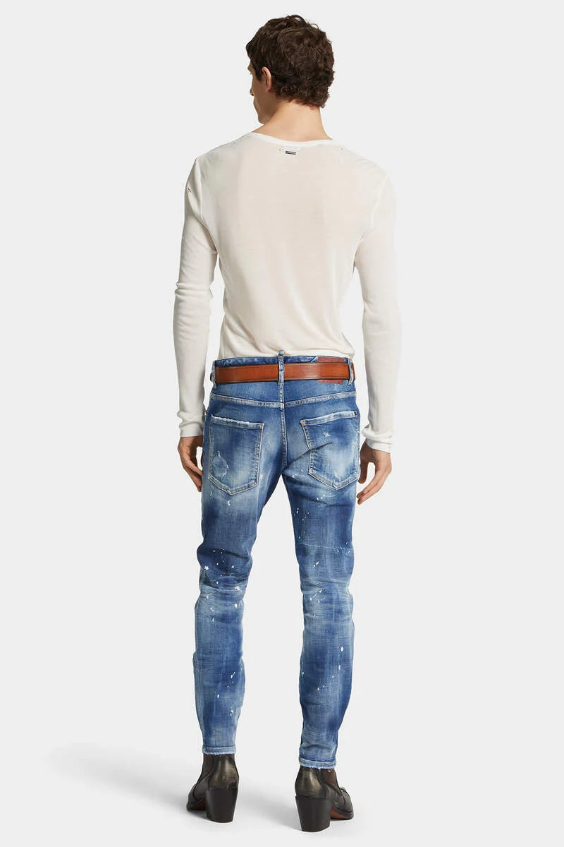 Medium Spots Wash Skater Jeans