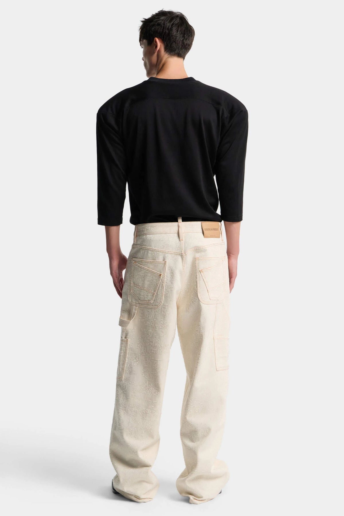 Jean Carpenter Baggy Fit délavage Raw Shiny
