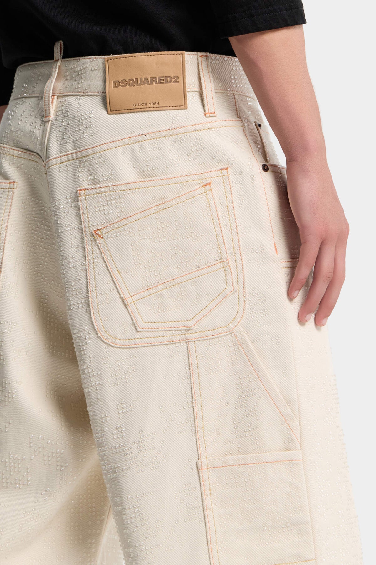 Jean Carpenter Baggy Fit délavage Raw Shiny