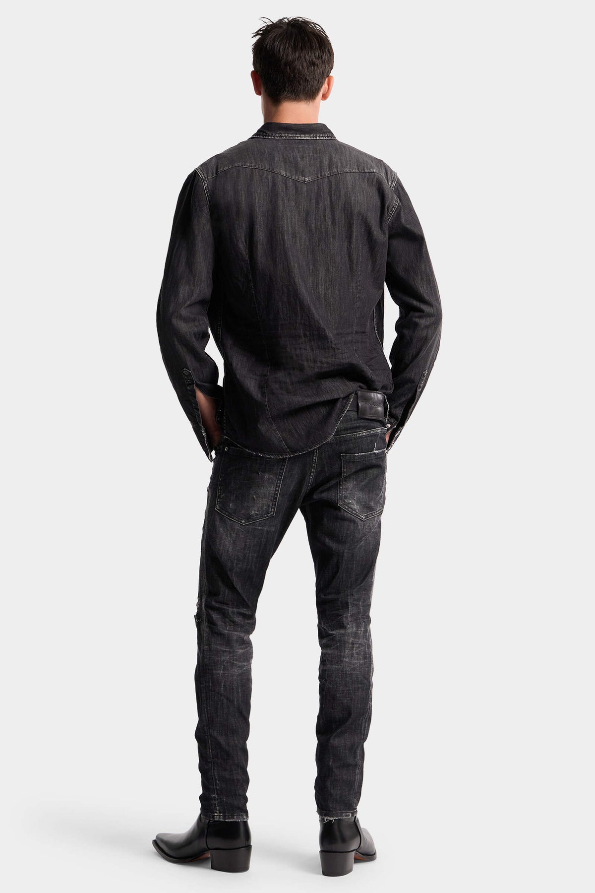 Jean Skater délavage noir