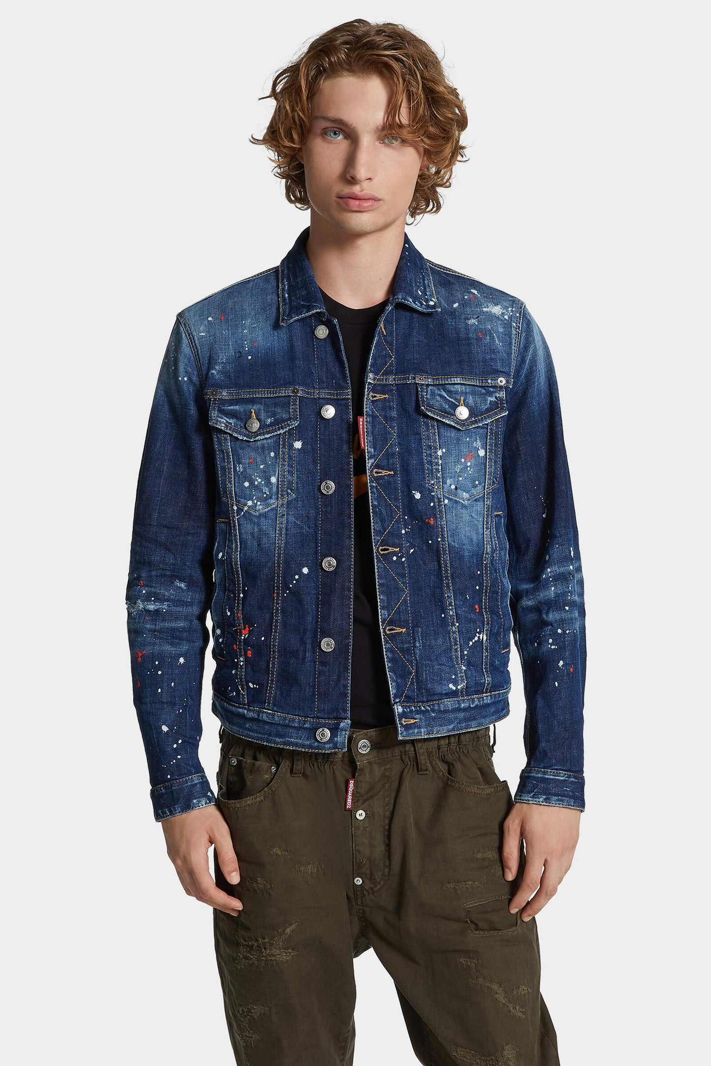 Veste trucker Dan Fit délavage moyen