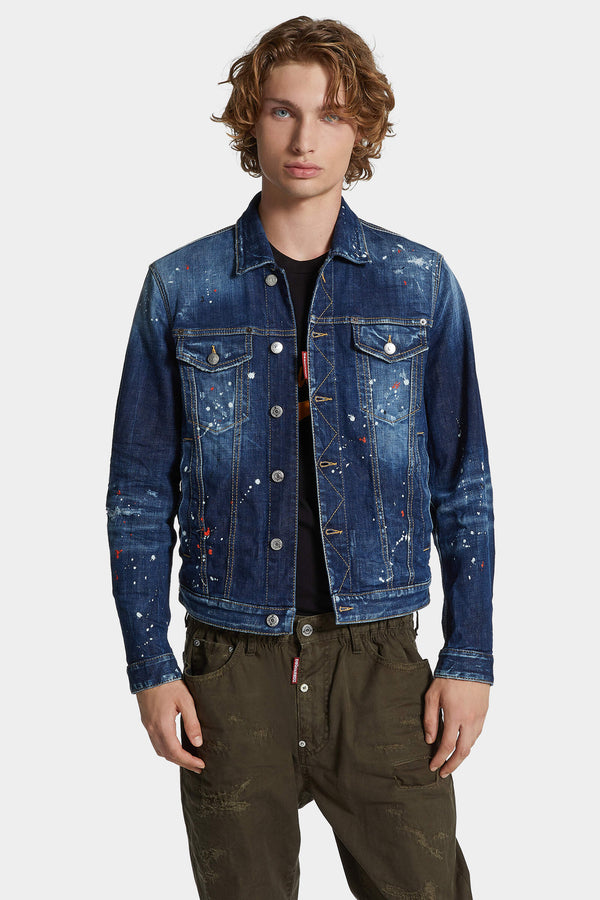 Veste trucker Dan Fit délavage moyen