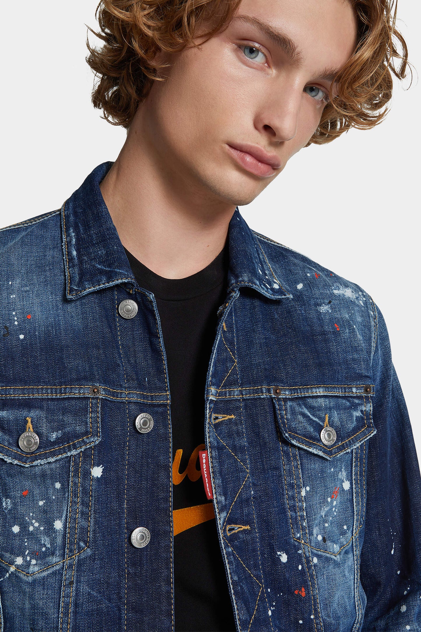 Veste trucker Dan Fit délavage moyen