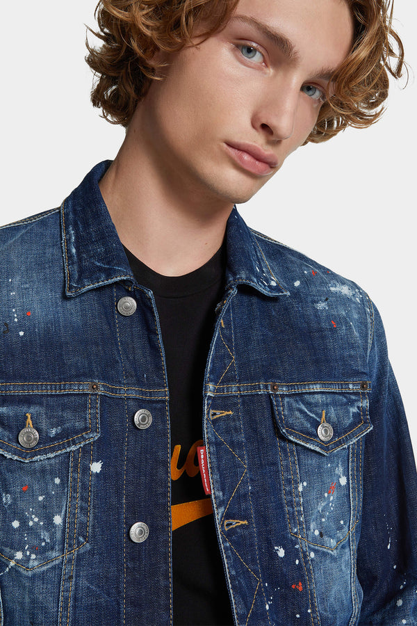 Veste trucker Dan Fit délavage moyen