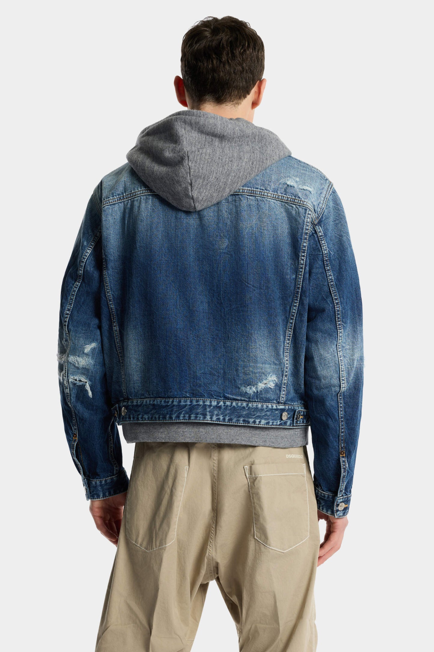 Medium Ripped Wash Over Jean Jacket