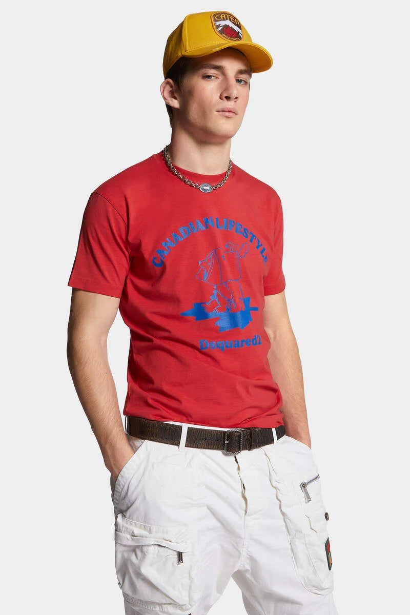 T-shirt ours délavé cool