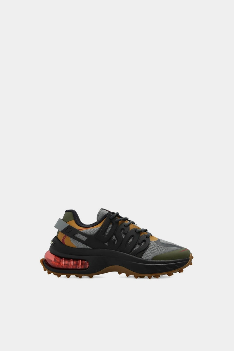 lace-up panelled low-top sneakers